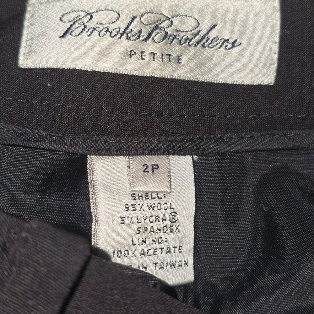 Brooks Brothers Women's Black Wool 2 Piece Professional Pencil Skirt Set, 2P/4P - Picture 10 of 10